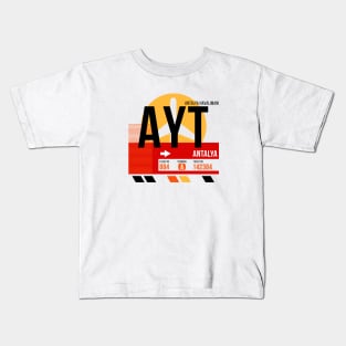 Antalya (AYT) Airport // Sunset Baggage Tag Kids T-Shirt